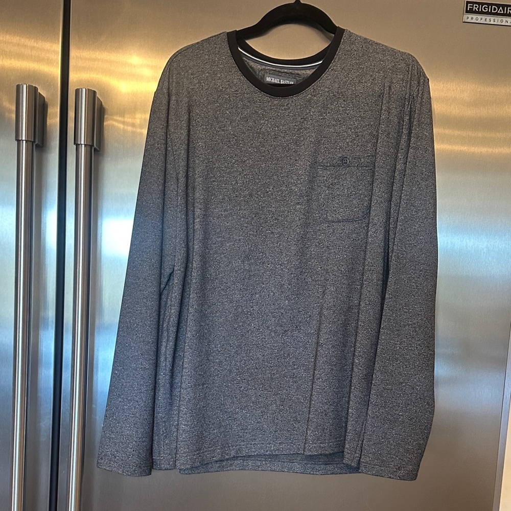 Michael Bastian Charcoal Long Sleeve Tee